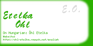 etelka ohl business card