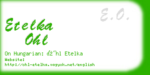 etelka ohl business card